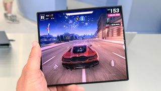 Samsung Galaxy Z Fold 6 playing Asphalt 9 game