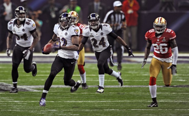 In the Ravens' 34-31 victory over the San Francisco 49ers...