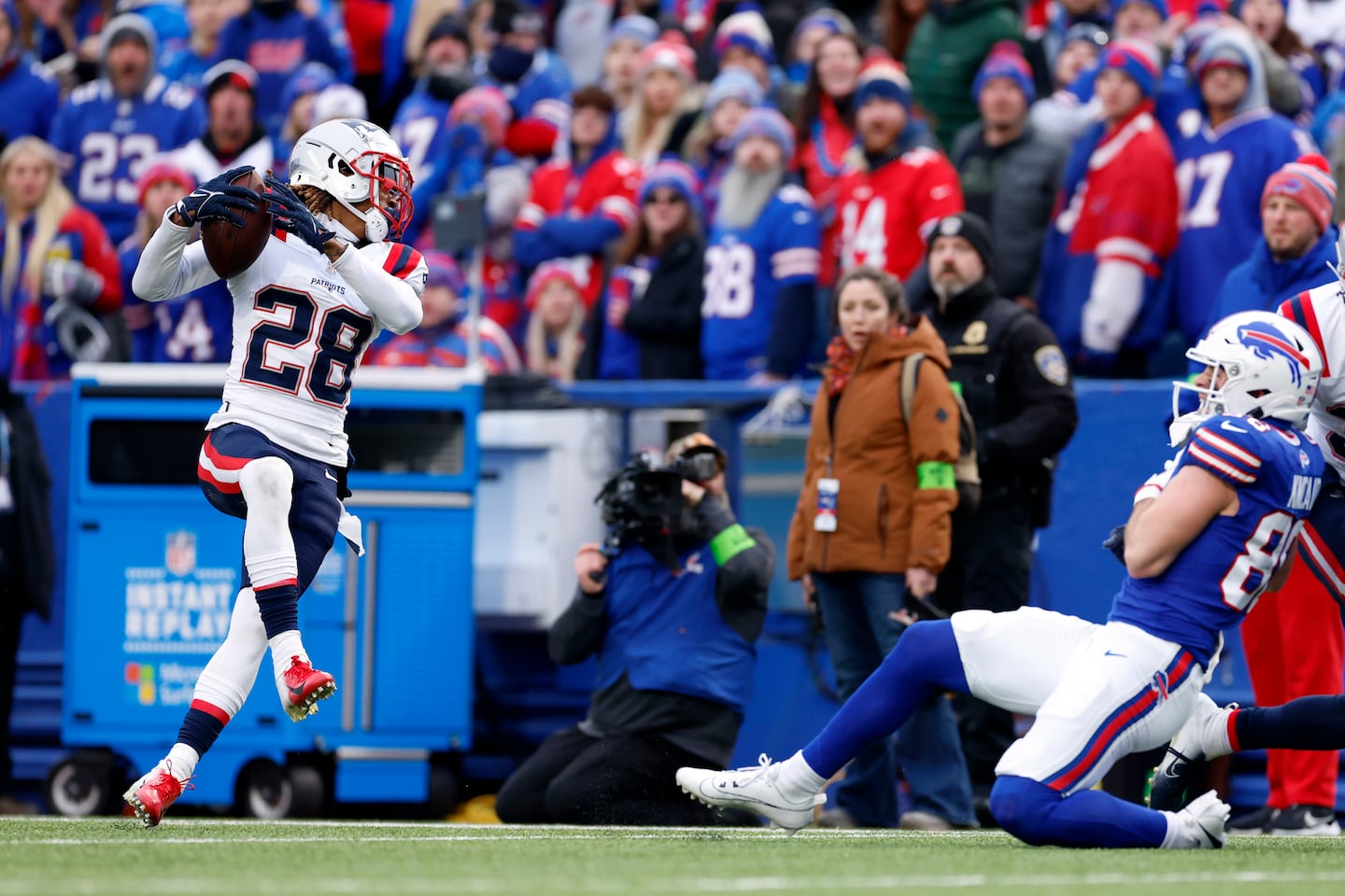 Alex Austin played five games with the Patriots after the Texans released him in November and intercepted a pass from Josh Allen on Dec. 31 against the Bills.