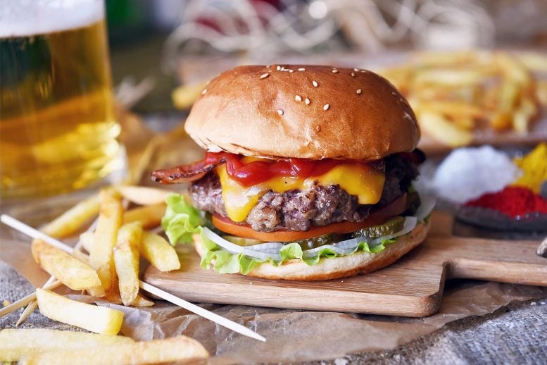 Hamburger Fries Beer