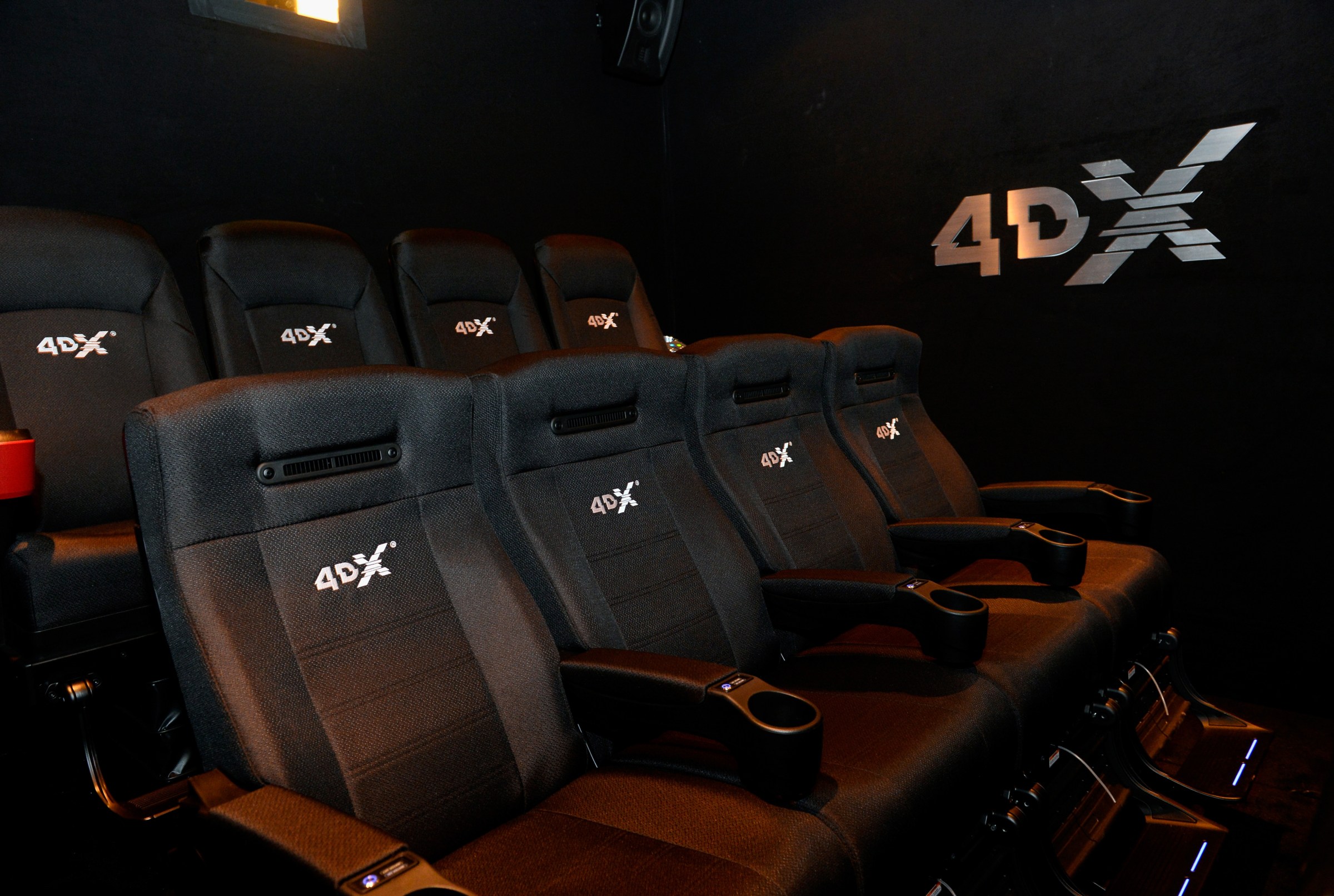 4DX seats in a theater.