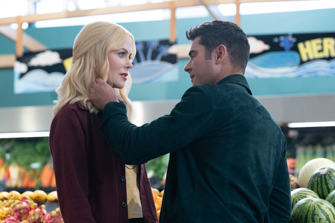 Nicole Kidman as Brooke Harwood and Zac Efron as Chris Cole in A Family Affair. 